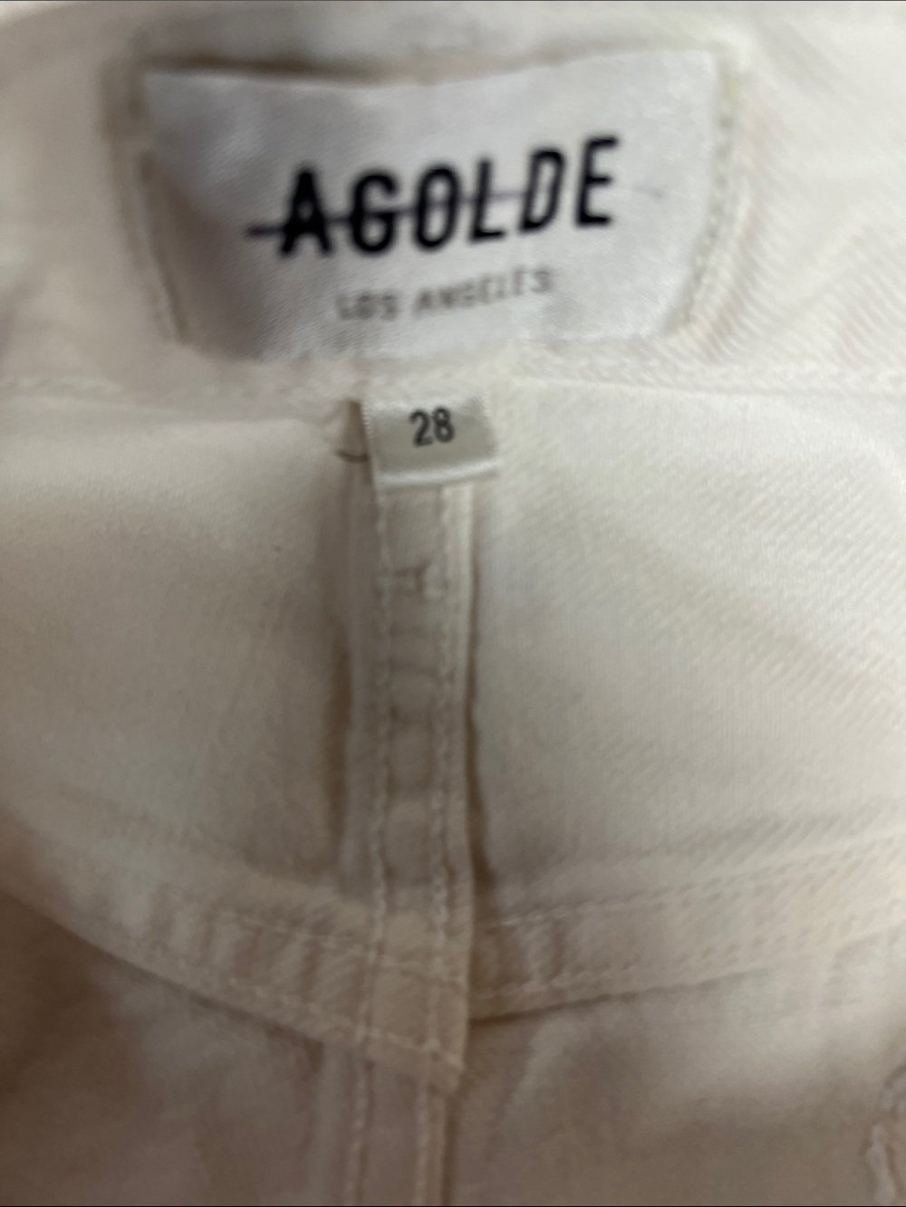 AGOLDE Parker Vintage Cut Off Shorts New 28 Dough - Picture 7 of 8